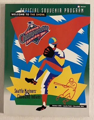 1995 MLB ALCS Program ~ Seattle Mariners / Cleveland Indians ~ VG Cond. - Image 1 of 4