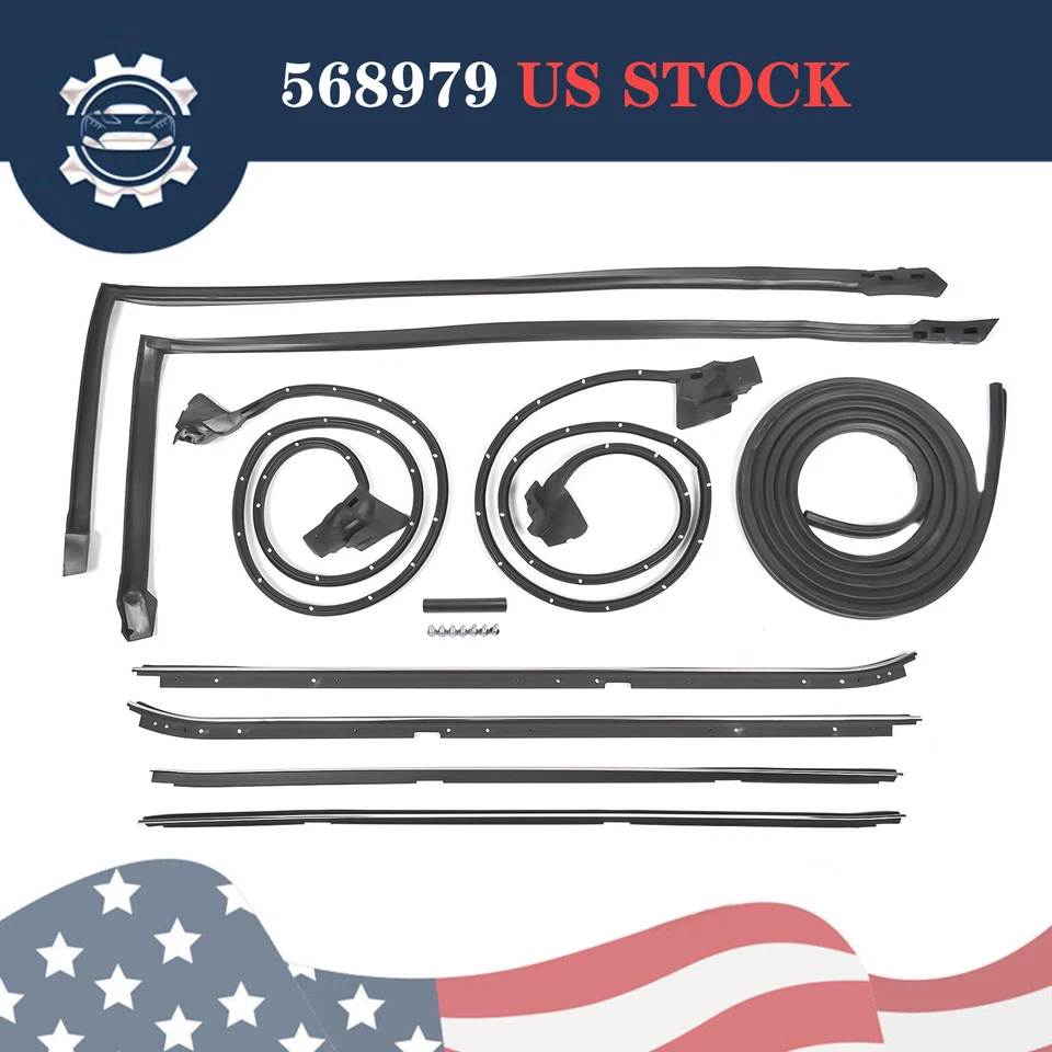 适用于 1981 - 1988 年 Regal Cutlass Supreme Weatherstriping 密封套件 橡胶 9 件套 — 第 1/4 张图片