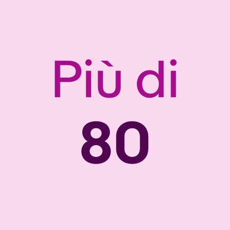 Più di 80"