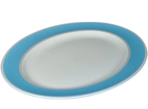 Servizio piatti ovale blu a righe LENOX Kate Spade Cays nuovo - Foto 1 di 5