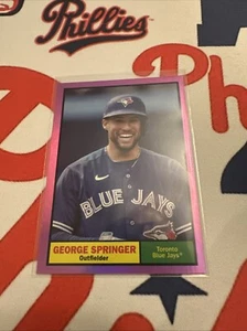 2024 Topps Archives George Springer #38 Pink Foilboard Toronto Blue Jays - Picture 1 of 2