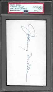 Johnny Miller PGA 2 Majors SIGNED AUTOGRAPH 3x5 INDEX CARD PSA / DNA AUTHENTIC - Picture 1 of 2