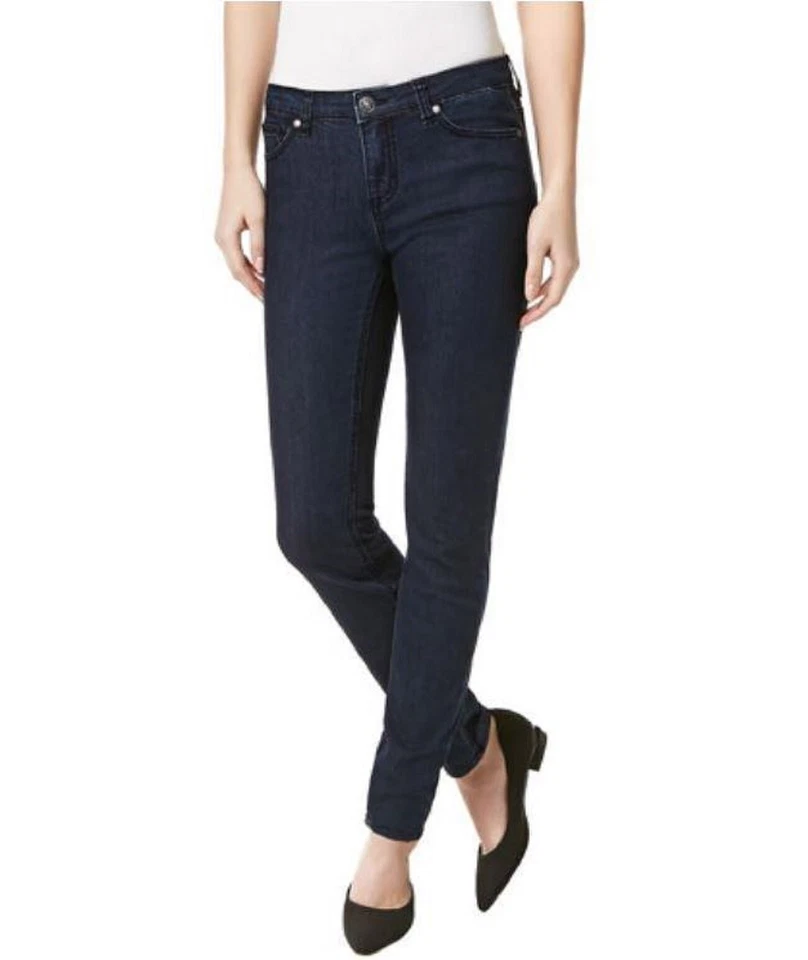 Jean ajustado Buffalo David Bitton Francesa tiro medio azul marino para mujer Foto 1 de 1