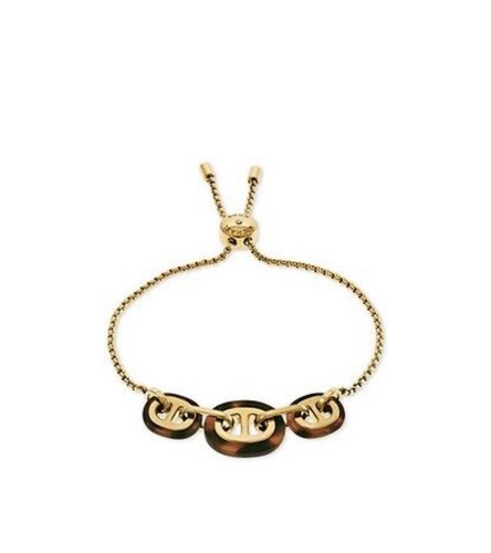 $95 Michael Kors Bracciale Maglia Marittima Tartaruga e Colore Oro #229