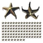 100x 10mm/15mm Punk Studs Rivets Star Studs Claw Metal Claw Beads for Leather
