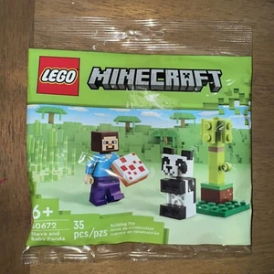 LEGO Minecraft: Steve and Baby Panda (30672) NEW@ - Picture 1 of 7