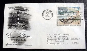 VTG US Postage FDC #1448-51 4 2c Stamps Cape Hatteras National Park NC 1972 - Picture 1 of 5
