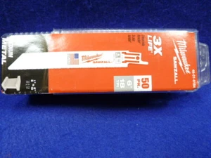 Paquete de 50 hojas de sierra de metal Milwaukee de 6" 18 TPI 48-01-6184 3 X Life - Imagen 1 de 1