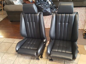 BMW 325i 325is 325e E30 SPORT SEAT UPHOLSTERY KIT BLACK OEM VINYL NEW BEAUTIFUL - Picture 1 of 12