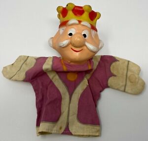 Vintage King With Mustache Hand Puppet 