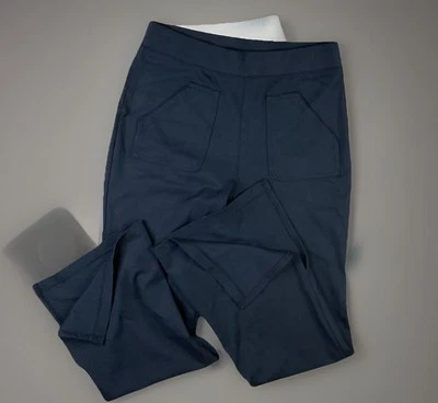 Maeve Anthropologie Eve Ponte Knit Flare Pants Black Slit Stretch Women Sz M - Image 1 of 4