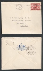 Australia 1934 Commonwealth Loan Slogan Cover to India. 2d John Macarthur - Imagen 1 de 3
