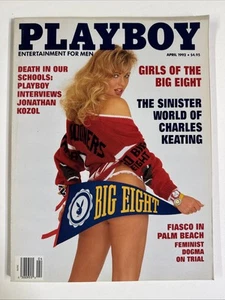 Playboy Magazine April 1992 GIRLS of the BIG 8, CADY CANTRELL Centerfold - Picture 1 of 2
