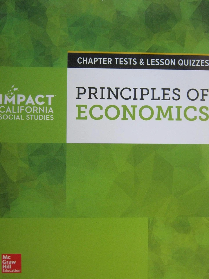 Principles of Economics Chapter Tests & Lesson Quizzes California [Paperback]... - Image 1 of 1