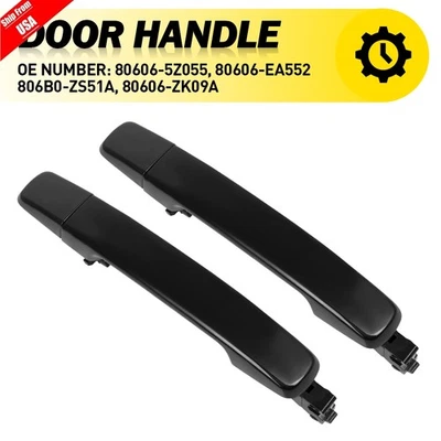 2X Manija de puerta exterior trasera derecha negra lisa para Nissan NV1500 2500 Máxima Foto 1 de 4