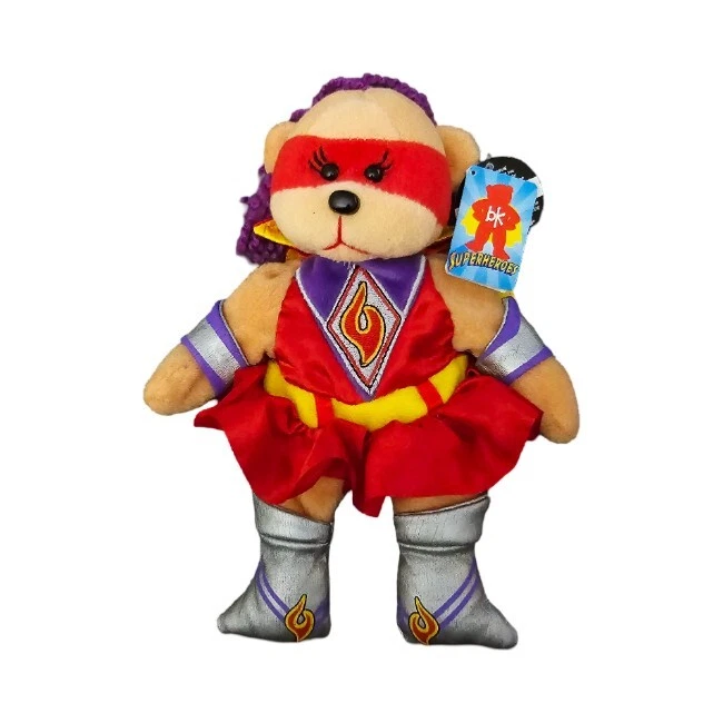 SKANSEN BEANIE KID "FLAME THE SUPER GIRL BEAR" MWMT