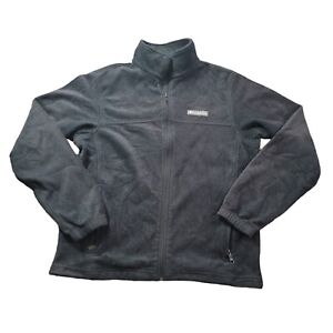 Columbia Fleece Jacket Black Full Zip Sweater Mens Size Medium