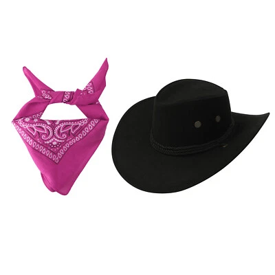 Conjunto de fantasia de cowgirl desempenho meninas meninos roupa de festa chapéu infantil - Imagem 1 de 3