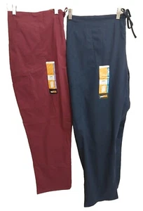 SCRUBSTAR WOMEN'S DRAWSTRING SCRUB PANT 2-WAY STRETCH INDIGO WINE 2X 3X 5L50 - Picture 1 of 7