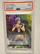 2022 Origins Signature Auto /10 #102 Kenny Pickett Rookie Card PSA 9 SSP