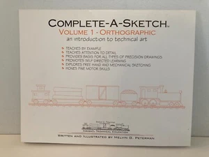 Complete-A-Sketch Vol 1 Orthographic Technical Art Melvin G Peterman 1st Ed NEW! - Foto 1 di 7
