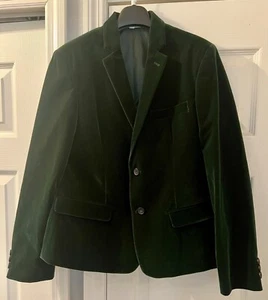Blazer Class Club Big Boys manica lunga verde velluto taglia 18/20 nuovo con etichette vendita al dettaglio $100 - Foto 1 di 6