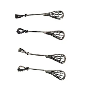 Lot 4 Sterling Silver Lacrosse Stick Pendants 925 JHR Sports Jewelry Vintage Gif - Picture 1 of 8