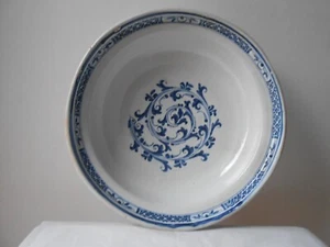 Antique large Rouen France or Dutch Delft dish plate.  18th Century. 39cm. 15.3" - Picture 1 of 17