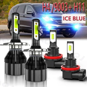 For Honda CRV CR-V 2007 - 14 blue LED Headlight Fog Lights High Low Beam Bulbs - Picture 1 of 20