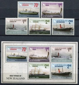 Nueva Zelanda Nueva Zelanda 2012 barcos barcos navegación Bateaux 2964-2968 bloque 293 MNH - Imagen 1 de 2