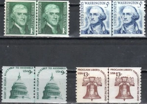 US Scott#1299, 1304C, 1616 & 1618 Line Pairs, MNH - Picture 1 of 1
