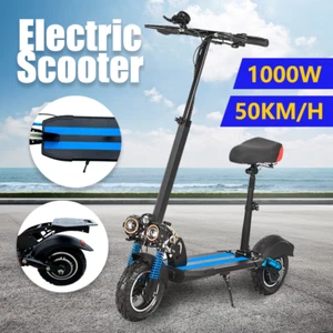 2000W Electric Scooter Adult 50km/h Foldable E Scooter Off Road Tyre with Seat ⭐ - Picture 1 of 10