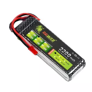 7.4V 2200mAh 25C LiPo Battery JST plug for RC Airplane Helicopter Racing Drone - Picture 1 of 2