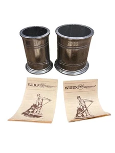 NWT PAIR of Wilton Armetale Pewter Tankard Candle Holders - Picture 1 of 6