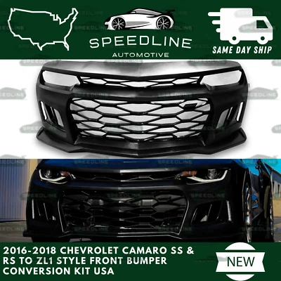 2016-2018 Chevrolet Camaro SS & RS to ZL1 Style Front Bumper Conversion Kit - Image 1 of 2