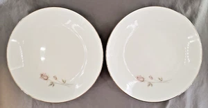 2 Noritake Japan Pasadena 6311 China Pink Silver Gray Rose Soup Salad Bowls 7.5" - Picture 1 of 24