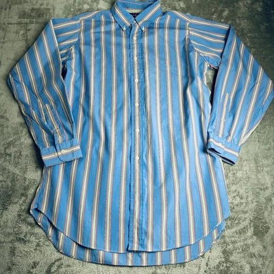 Polo Ralph Lauren Para Hombres Talla L Ajuste Personalizado Multicolor Rayas Perfectamente Envejecido Foto 1 de 4