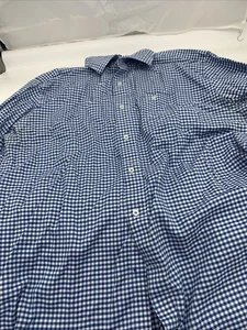 Southern Tide Men’s XL Blue White Gingham Plaid Long Sleeve Button Down Shirt - Picture 1 of 5