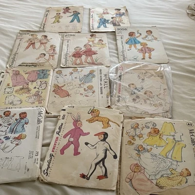 LOT 11 Vtg Baby Layette Christening Infant Clothes Patterns McCalls Simplicity - Image 1 of 4