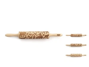 Rolling Pin H&H Wood Assorted Decorations 39x5 cm - Picture 1 of 7