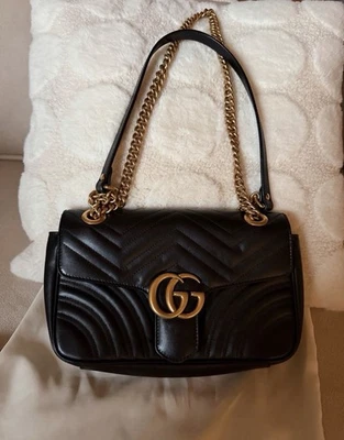 New Gucci Bag GG Marmont Black (Fullset) - Image 1 of 4