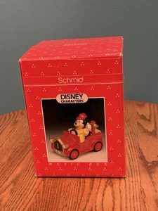 New Old Stock Disney Mickey Mouse Engine #1 Schmid Music Box Fire Engine - Picture 1 of 5