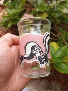 Vintage Welch’s Pepe Le Pew Jelly Jar Drinking Glass 1994. Smell My Love - Picture 1 of 6