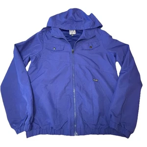 VOLCOM Youth Enemy Lines Blue Hooded Windbreaker Jacket Size Large 14 - Picture 1 of 14