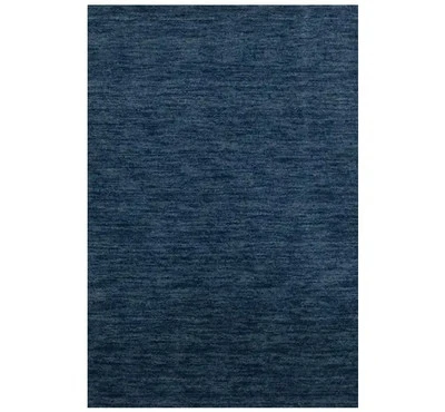 Steel Blue Solid Gabbeh Modern Rug in All Size available - Image 1 of 4