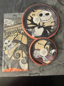 Nightmare Before Christmas Paper Goods Plates Tablecloth Halloween Party Disney - Picture 1 of 8