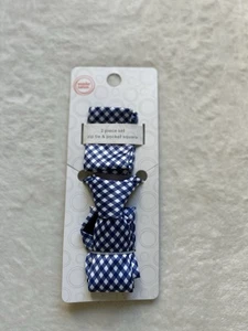 Wonder Nation Boys Blue White Necktie and Pocket Square Set, 2-Piece Ages 3+ NEW - Picture 1 of 10