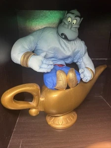 Vintage 1992 Disney Aladdin Genie Lamp and Collectible Genie Plush Toy Mattel - Picture 1 of 11