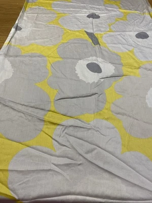 Marimekko Poppy (Unikko) fabric Yellow 60x30 Curtain Panel Great For Pillows - Image 1 of 4