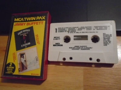RARE OOP Jimmy Buffett 2 ON 1 CASSETTE TAPE Son of a Sailor / Coconut Telegraph - Image 1 of 2
